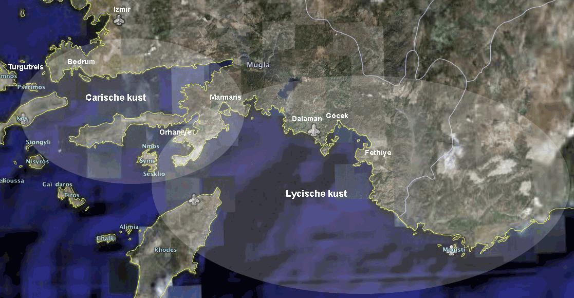 zeekaart Turkije