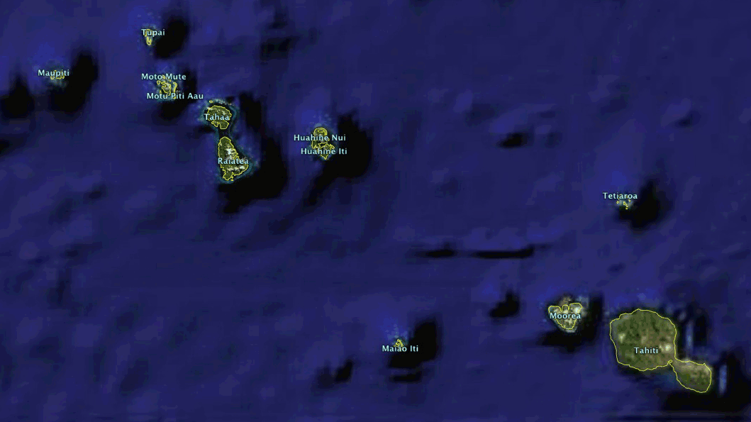 zeekaart Polynesië