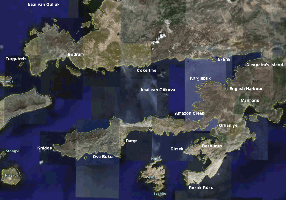 zeekaart Carische kust