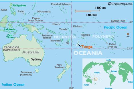 zeekaart Polynesië overzicht