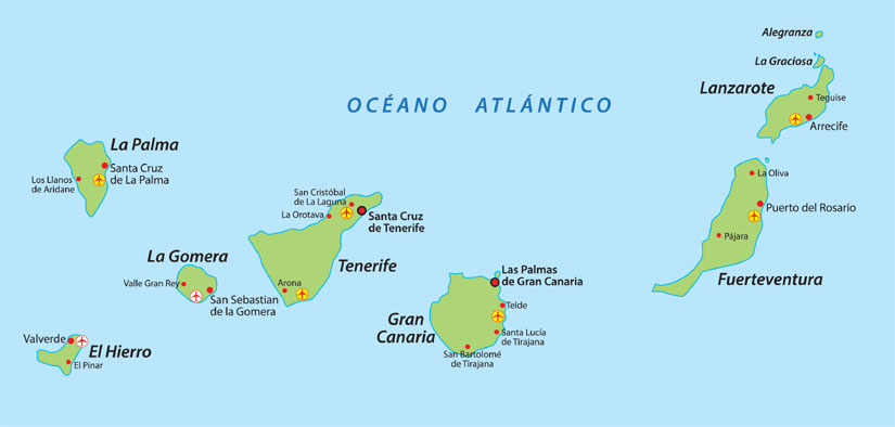 zeilen Canarische eilanden: zeekaart