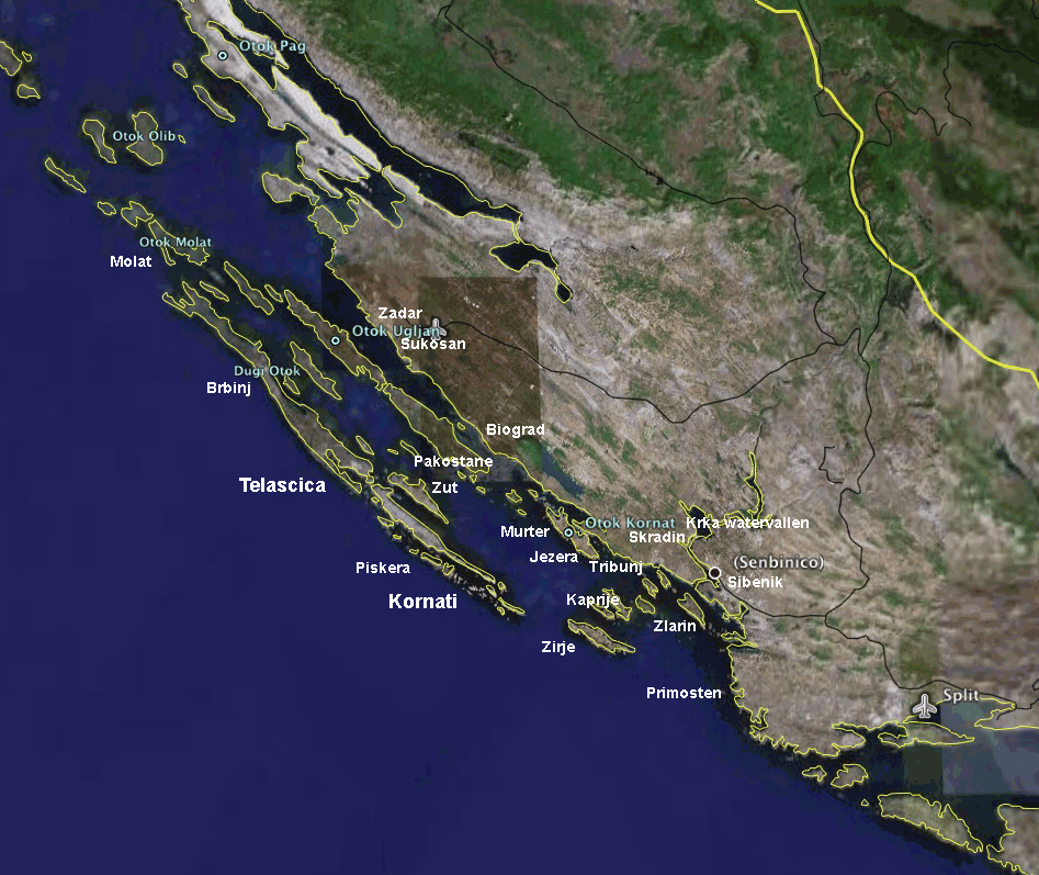 croatie flottille - carte