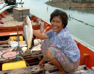 Thailand - vissersvrouw